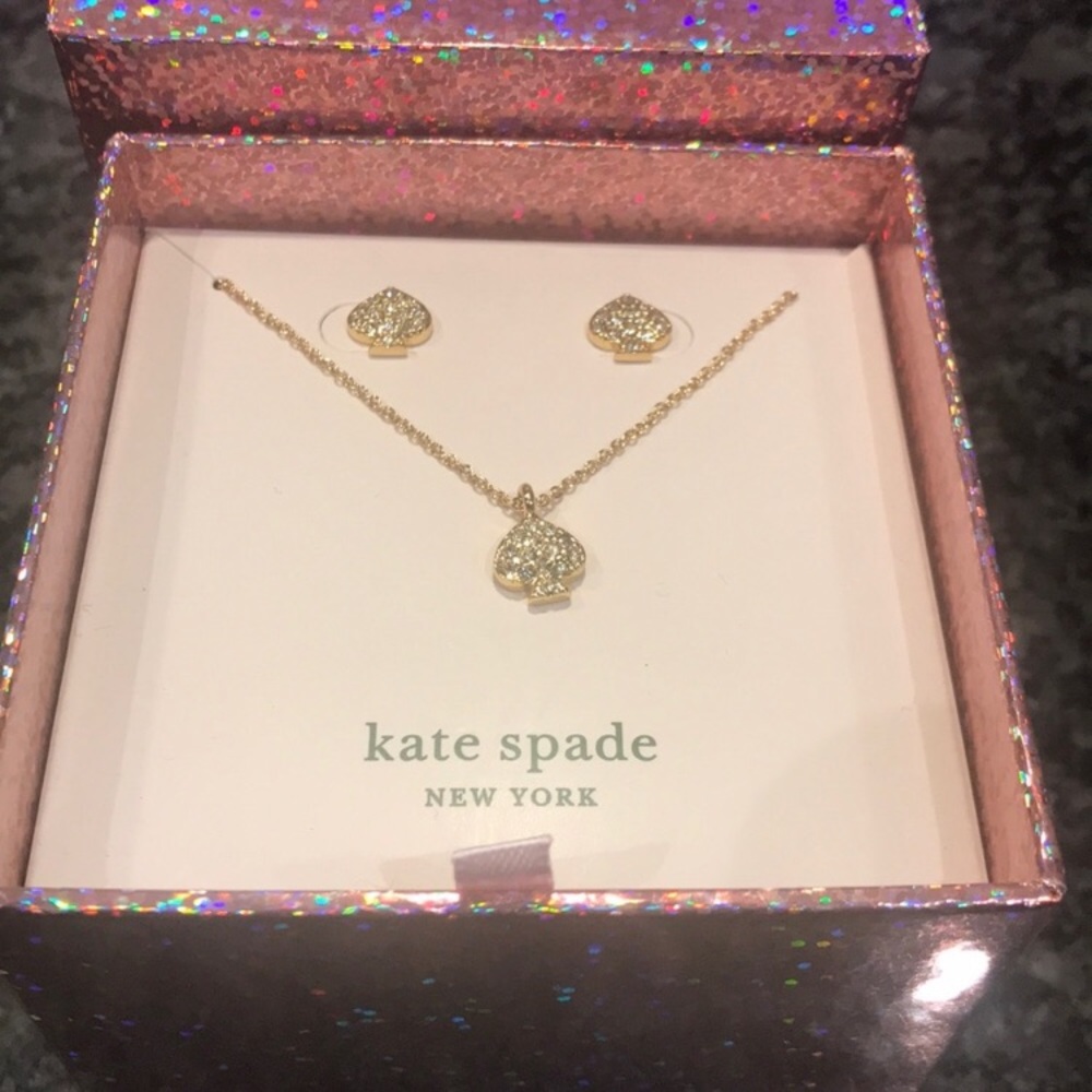 Kate Spade Necklace and Earrings Gift Box NWT!